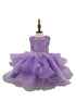 Baby Pearl Sequin Multi Layered Tulle Flower Girl Dress 3-24M